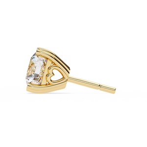 Boucles d'oreilles en or 18 carats pour femmes avec diamants de taille brillant ronde, couleur fantaisie, certifiées IGI, style classique - Product Image 4