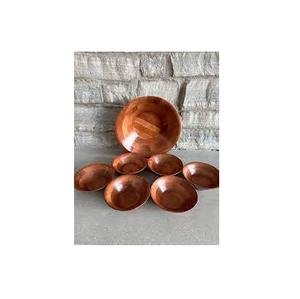 Vente en gros Bol en bois de bambou massif Ensemble de table écologique Ustensiles de cuisine avec logo personnalisé Couverts à la noix de coco Cuillère Cuisson Fête - Product Image 6