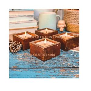 Top Arrivée 2024 Gros Moderne Designer Bougeoir Logo Personnalisé De Luxe En Bois Bougies Bocal Avec Couvercle En Vrac Décor À La Maison - Product Image 2