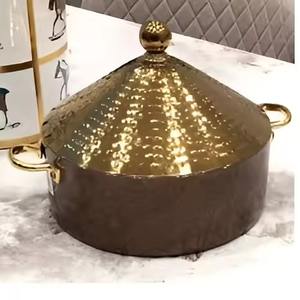 Olla Caliente de Acero de Diseño Moderno y Forma Redonda, Ideal para Servir Alimentos con Tapa, Perfecta para Uso en el Hogar, Hoteles y Restaurantes - Product Image 2