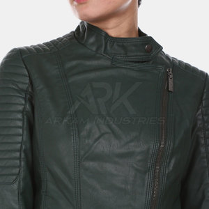 Veste en cuir pour femme à prix avantageux, nouvelle arrivée, veste en cuir véritable personnalisée en gros - Product Image 6