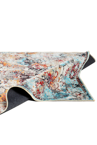 Tapis turc tissé à la machine Adiva, lavable, en polyester, avec envers en coton, antidérapant, motif géométrique uni, pour la maison - Product Image 6