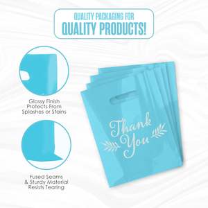 Bolsas de compras de supermercado impresas personalizadas hechas en Vietnam, bolsa de refuerzo lateral de Material HDPE LDPE con asa troquelada, bolsas de regalo de plástico - Product Image 3