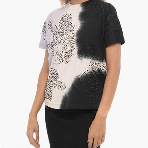 <b>Women's</b> <b>Slim</b> <b>Fit</b> Cotton <b>T</b>-<b>Shirt</b> O-Neck Summer Casual Sportswear Transfer Rhinestone Print XL Size Jogging - Product Image 5