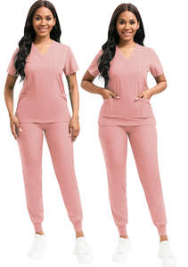 Vêtements médicaux pour femmes en gros, logo personnalisé, tissu extensible en spandex/polyester, ensemble de blouses médicales, uniformes d'infirmière, blouses de laboratoire, aiguilles, hôpital - Product Image 6