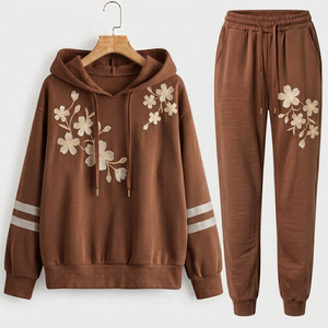 Conjunto Deportivo de Mujer con Cierre y Mangas Largas, Estilo Casual, Precio Razonable, Ropa de Invierno de Alta Calidad, Cuello Alto - Product Image 4