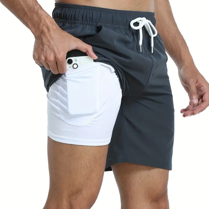 2023 Men's Athletic Unisex Casual Summer Running Shorts New Style Solid Pattern Jogging Uniform Elastic Waist Wholesale Stock