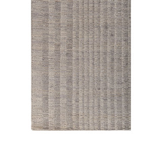Alfombra de Lana Tejida a Mano Jaipur Rugs ZA, Diseño Contorneado Gris y Negro a Rayas, para Sala de Estar o Pasillo, Estilo Rompecabezas Rectangular, Material Viscosa - Modelo - Product Image 4