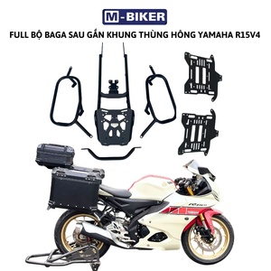 Stainless Steel R15 V4 Rear Luggage <b>Rack</b> with Side Pannier Frame for Street Motorcycle Retrofit/Upgrade - Product Image 4