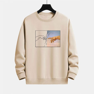 Nuevo estilo de ropa de calle Color sólido Hombres Serigrafía Sudadera/Precio barato Hombres Serigrafía Sudadera - Product Image 1