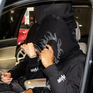 Y2Kジャケットメンズパーカーエモジップラインストーンパターンゴススウェットシャツスポーツマンフーディコートプルオーバーゴシック長袖パーカー - Product Image 4
