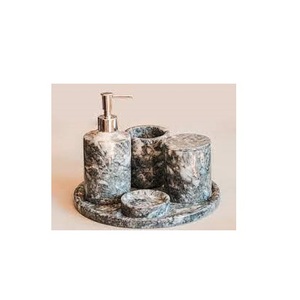 Ensemble de bouteilles en marbre design de luxe, décoration de salle de bain et shompoo, accessoires de salle de bain, à vendre - Product Image 6