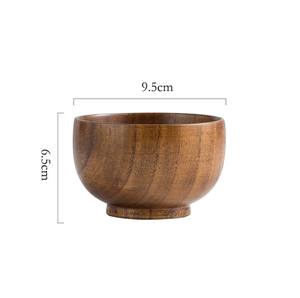 Cuenco de madera natural para aperitivos, vajilla, ensalada de frutas, sopa, cuenco para servir para el hogar, utensilios de cocina, mesa, restaurante, regalo de boda - Product Image 3