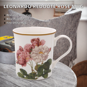 Taza Leonardo Collection Redoute Rose - Taza de Cerámica Reutilizable de 300 ml con Estampado para Té/Café &amp;   Bebidas Calientes para la Cocina &amp;   Uso Doméstico - Product Image 3