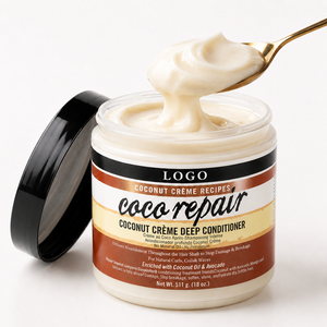 Crème capillaire nourrissante à la noix de coco en gros, masque capillaire pour cheveux secs, abîmés et bouclés, 511g - Product Image 1