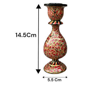 Porte-bougie en métal de style cachemire de qualité supérieure d'Inde, support à bougie fantaisie en papier mâché pour la décoration de la maison - Product Image 3