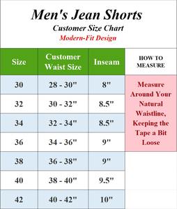 Mens Summer Casual Modern-Fit Stretch <b>Woven</b> Denim <b>Shorts</b> with Mid Waist Straight Fit Zip Fly and 5-Pocket Design - Product Image 6