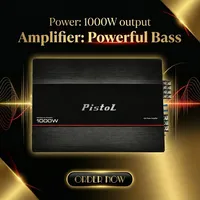 Amplificateur de puissance pour voiture PISTOL ODM Manufacturer 1000W 80W RMS 4 canaux classe AB avec emballage personnalisé pour les distributeurs mondiaux