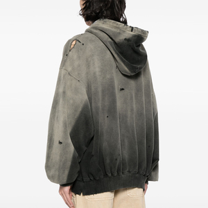 Sudaderas Extra Grandes Personalizadas con Lavado Ácido y Estilo Vintage para Hombre, Sudaderas con Capucha para Hombre - Product Image 3