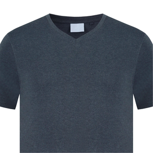 Camiseta de Manga Corta con Cuello en V para Hombre, Estilo 2024, Algodón y Poliéster de Alta Calidad, Diseño Personalizado, Ropa Deportiva Informal - Product Image 4