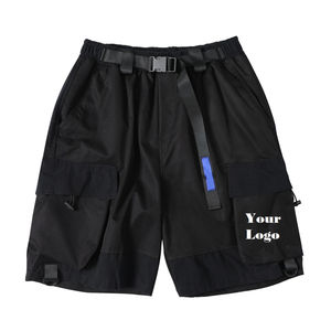 Pantalones cortos de nailon con bolsillo y cremallera para hombre, pantalones cortos Cargo de verano transpirables, pantalones cortos de entrenamiento, pantalones cortos Cargo de gran tamaño - Product Image 2