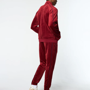 Conjuntos Deportivos de Terciopelo Personalizados al por Mayor Directo de Fábrica, Conjunto de 2 Piezas con Cremallera Personalizada para Hombre, Precio Económico, Chándales de Terciopelo 2026 - Product Image 3
