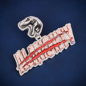 สร้อยคอเพชรโมอิสสีเงินสเตอร์ลิง925ใสแบบมี VS1ฮิปฮอปออกแบบได้ตามต้องการ - Product Image 2