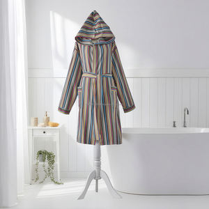 Peignoir en coton tissé 100% pour femmes et hommes, été/printemps, respirant, séchage rapide, longueur intégrale, fabriqué en Turquie - Product Image 3