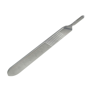 Mango de hoja de bisturí de calidad superior Mango de acero inoxidable alemán B.P 12,75 cm con escala de medición Precio barato OEM - Product Image 2