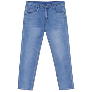 Personalizado Delgado de alta calidad elegante Tela Denim Pantalones casuales Hombres Jeans Comfort Mens Business Jeans Pantalones - Product Image 3