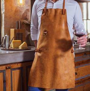 New Arrival Wholesale Adult <b>Apron</b> With Customized Logo Kitchen <b>Apron</b> Genuine <b>Leather</b> <b>Apron</b> LPN-0100 - Product Image 6
