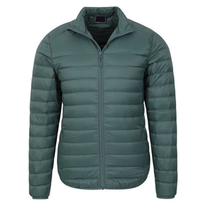 OEM ODM Hooded Canvas Puffer <b>Jacket</b> Custom Front Logo Lightweight Winter Coat Warm Outerwear for Men Women - Product Image 1