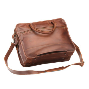 Custom New Fashion Trends Retro Office Work <b>Laptop</b> Conference Bags Women Men Leather Briefcase - Product Image 1