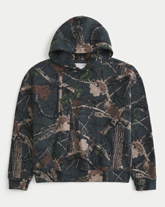 Sweat à capuche camouflage dernière conception impression sweats à capuche hommes surdimensionné gris foncé Camouflage coton mélangé pull à capuche et sweat-shirt - Product Image 4