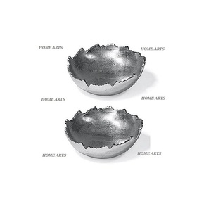 Bol à nourriture en acier inoxydable martelé, qualité exclusive, taille et forme personnalisées, bol décoratif pour usage domestique et hôtelier - Product Image 2
