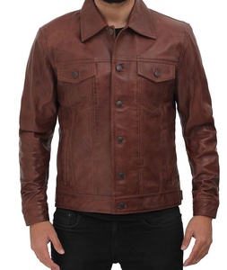 Chaquetas de lona deportivas de cuero para hombre de tarifa barata mejor precio impermeable de talla grande logotipo frontal invierno Venta caliente - Product Image 4