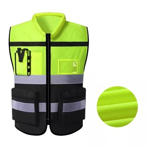 Combinaison de travail en polyester pour la sécurité nocturne, lavable, gilet de sécurité à haute visibilité avec poches réfléchissantes pour hommes - Product Image 5