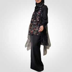 <span class=keywords><strong>Sipo</strong></span> với đầy đủ lót baju kurung A-line Cắt hồi giáo ăn mặc baju kurung bán buôn kurung moden lưới sequin ren Phụ nữ in - Product Image 2