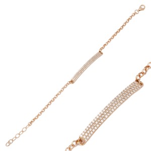 Elegant Rectangle Geometric Design Fine Jewellery White Zircon Stone <b>Charm</b> Bracelet 925 Sterling Silver Jewelry - Product Image 6