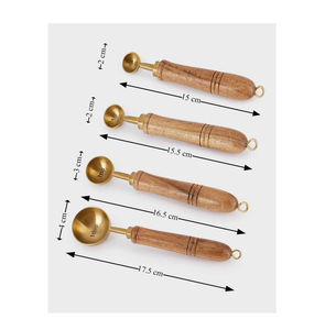 Cuchara medidora de té de latón Mango de madera perfecto para utensilios de cocina y utensilios de cocina Venta caliente - Product Image 4