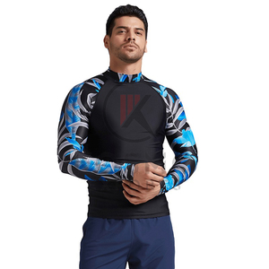 Logo personnalisé pour hommes Compression Gym Rash Guard Shirt avec manches longues sublimé pour le surf BJJ MMA - Product Image 1