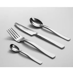 Juego de 4 cubiertos de acero inoxidable de diseño único, cubiertos elegantes para comedor y utensilios de cocina, cubiertos hechos de acero inoxidable de buena calidad - Product Image 1