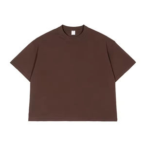 T-shirt pour homme en coton biologique 100% coupe ample, léger, style décontracté surdimensionné, motif de personnage tricoté - Product Image 4