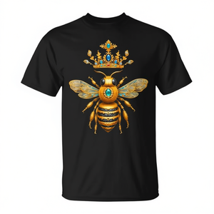 Camiseta Promocional de Apicultura con Diseño de Abeja Reina y Colmena para Niñas - Product Image 2