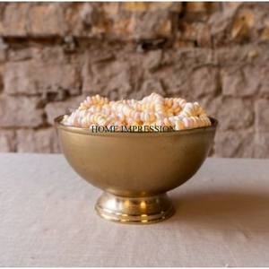 Bol à collations en métal de forme florale en laiton couleur or bol à chocolat de service pour restaurant hôtel utilisation de l'exportateur en inde - Product Image 2