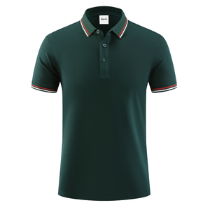 Polo de golf pour homme en coton de haute qualité, 200 g, uni, personnalisable avec logo brodé, col polo, personnalisation de t-shirt, col haut - Product Image 6