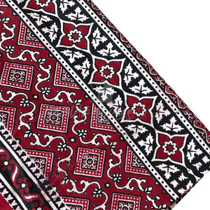 Écharpes Ajrak brodées à la main en coton Ajrakh, vêtements d'été pour adultes, écharpes - Product Image 3