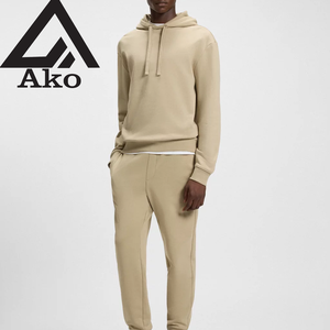 ชุดวอร์มผ้าฟลีซคอตตอนคุณภาพสูงจากโรงงาน OEM ผลิตตามสั่ง ชุดแทรคสูทแบบเต็มตัว 2 ชิ้น ผลิตโดย Ako - Product Image 1