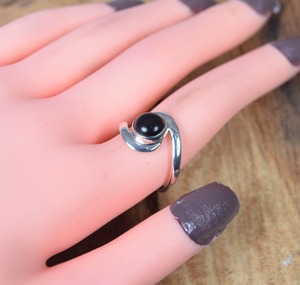 925 Sterling <b>Silver</b> <b>Boho</b> Style <b>Ring</b> Handmade with Black Onyx Gemstone Rhodium Plated Solid Jewelry for Weddings and Parties - Product Image 3