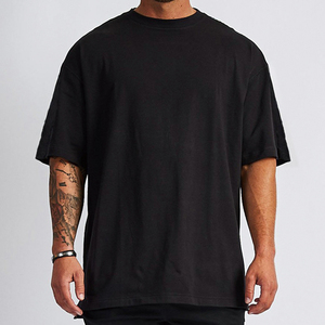 T-shirt personnalisé surdimensionné lâche épaule tombante Designer Vintage lavé lourd Boxy détresse 100% coton 220g imprimé - Product Image 3